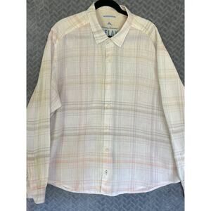Tommy Bahama Relax 100% Linen Breeze Button Down Size XLX Preppy Casual Luxury